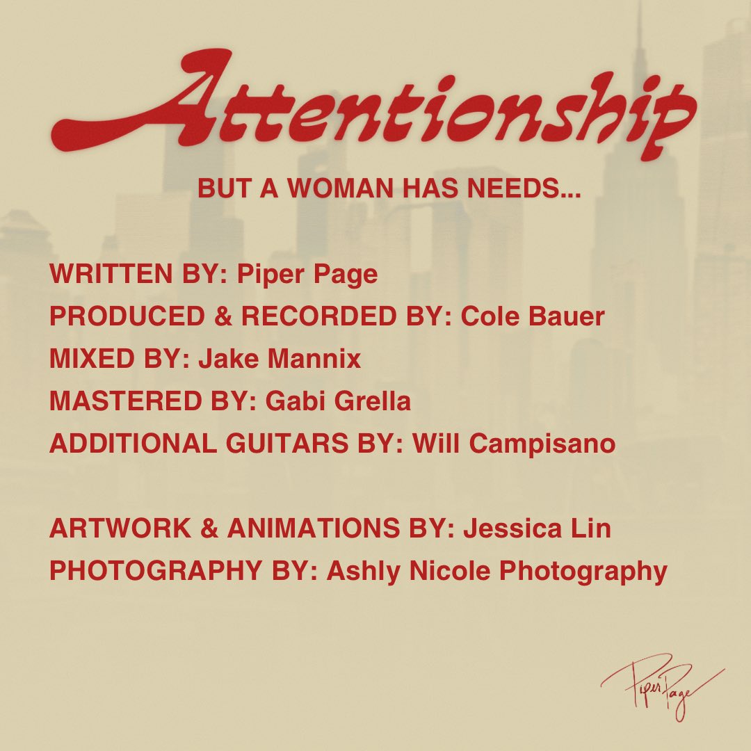 ItsPiperPage's tweet photo. i released new music btw…stream attentionship by piper page!! AND i have MERCH for the first time ever🤩 buy now on my new website https://t.co/Zfn3lUHVwB :) https://t.co/cmYYjoKZAn