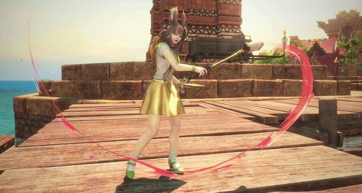 HazelLmare's tweet photo. Forgot that I have the account lol anyway Happy Dawntrail everyone! 🌴🌮✨ 
#ffxiv #gpose https://t.co/RC7neC8WQg