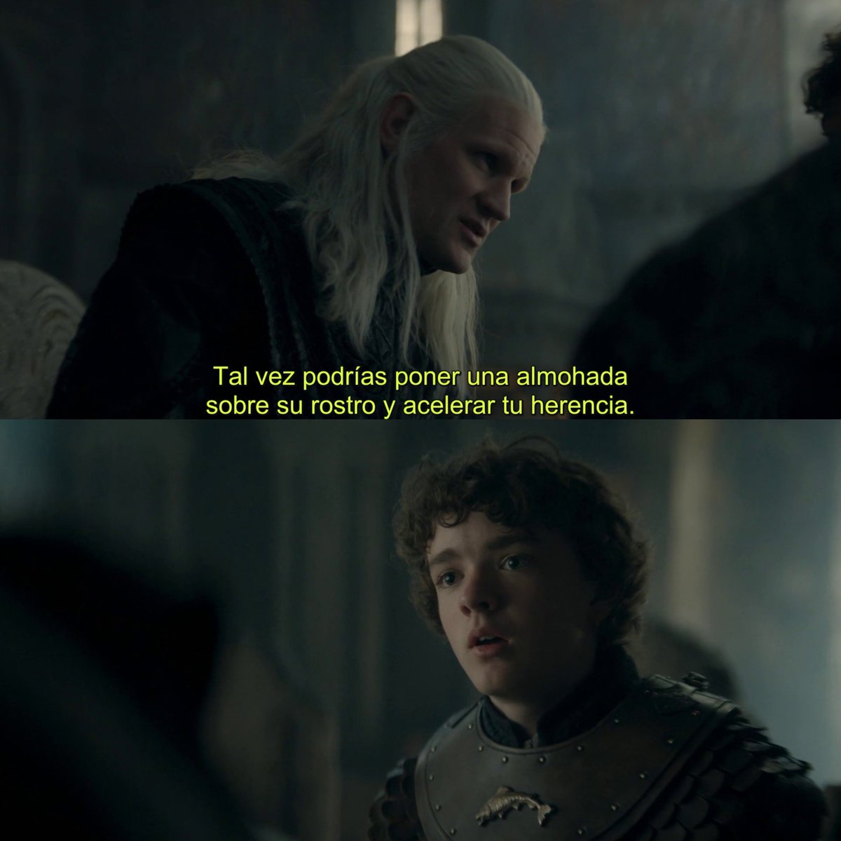 juegoofthrones's tweet photo. todo fue dolor en el capítulo EXCEPTO esta escena de daemon, es tan hijo de puta que me hace reír #HouseOfTheDragon https://t.co/mCLHCkkLZM