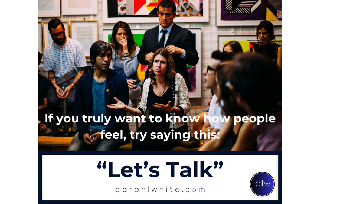 aaronLwhiteUSA's tweet photo. If you genuinely want to know what people are thinking, these 2 words have a huge impact. "Let's Talk." https://t.co/S9T3KGJIhR #SundayMotivation #engage #people #PoliticsToday #America #LetsTalkAboutIt https://t.co/SQE9UChLuq