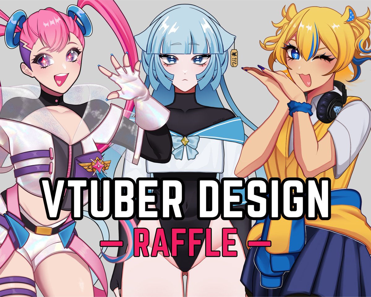— #VTUBER DESIGN RAFFLE ; 🩷

Wish to have a VTuber designed by me?
For free, you'll get one by joining my raffle:

– Like
– Follow
– Retweet

For every 500 followers we get, there will be a plus one winner for the raffle! I wish you all luck! Commissions are also open!