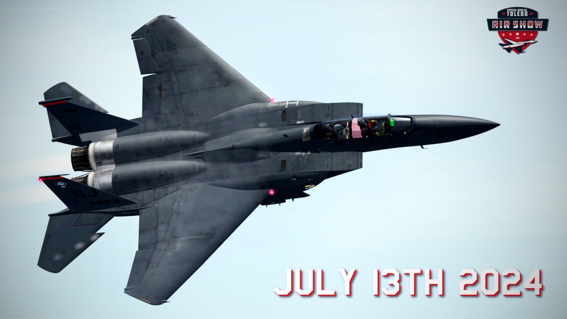VRFSEDT2023's tweet photo. Next weekend on July 13th, we will be flying at the Virtual Roblox Toledo Airshow &amp; Night show! This is my second airshow ever hosted by me! We will be showcasing the F-15E Strike Eagle's awesome capabilities with Pyro &amp; hopefully a heritage flight over north east ohio! https://t.co/vP413DtomH