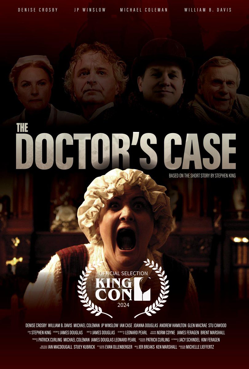 StephenKingRlz's tweet photo. Proud to announce our film The Doctor's Case is an official selection of KINGCON 2024 in Las Vegas this October! This required sign off directly from @StephenKing himself &amp; we are extremely proud to be included. For info, head to https://t.co/Ewa9dkWSgO
#stephenking #dollarbabies https://t.co/oJ5J65BKVg