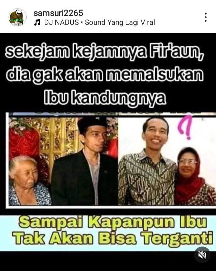 dancersejati07's tweet photo. Dia berani memalsukan ibunya. Selanjutnya dia memalsukan apa saja. 

Itulah Jokowi! Penipu! 

Sekejam-kejamnya Firaun, dia tidak akan memalsukan ibunya

#TungguIKNMangkrak 
#TungguIKNMangkrak https://t.co/AqT8l4k0ct