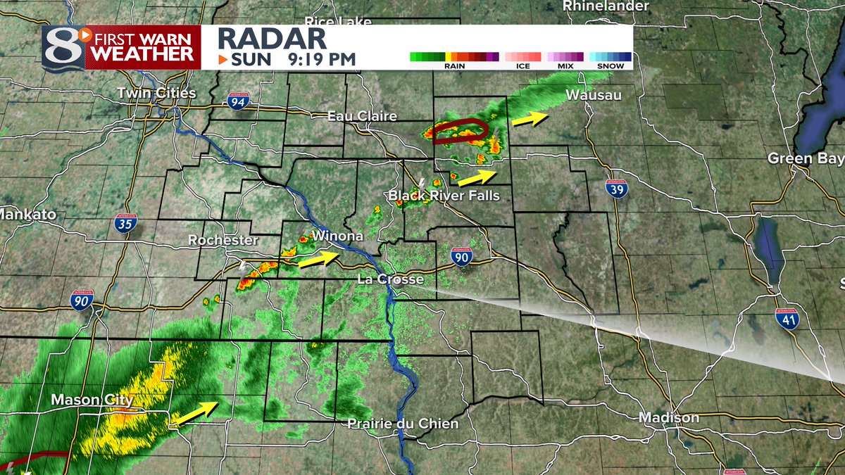FLASH FLOOD WARNING for West Central Clark County, WI until 11:45 p.m.
Doppler radar estimates 2" to 4"+ of rain has fallen in the area.
Locations impacted: Greenwood, Willard, Mead Lake, Sterling Avenue And Starks Road, Seven Sister Mounds, Rock Dam Lake.
#wiwx #Flooding