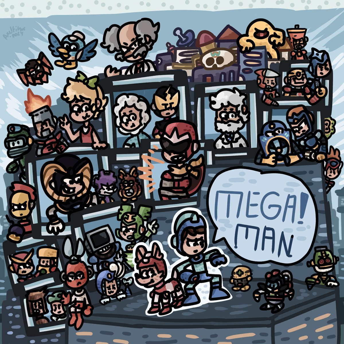 axelfilms22's tweet photo. M E G A M A N
#megaman #megamanclassic
#Megamanfanart #protoman
#BombMan #rushman
#thomasLight #DrWily
#iceman #cutman #crashman #fireman
#elecman #bubbleman https://t.co/1vgiK3Z2yc