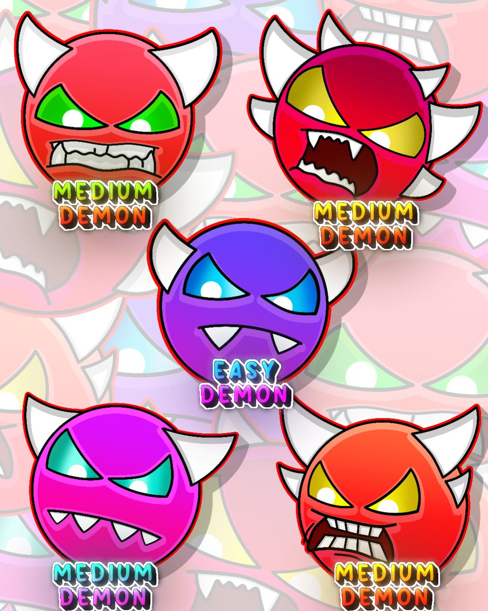 VirusxXI__GD's tweet photo. I have drawn the demons
but in my style 🖌😈
#geometrydash #geometry_dash #Geometry https://t.co/ayphVuLNfB