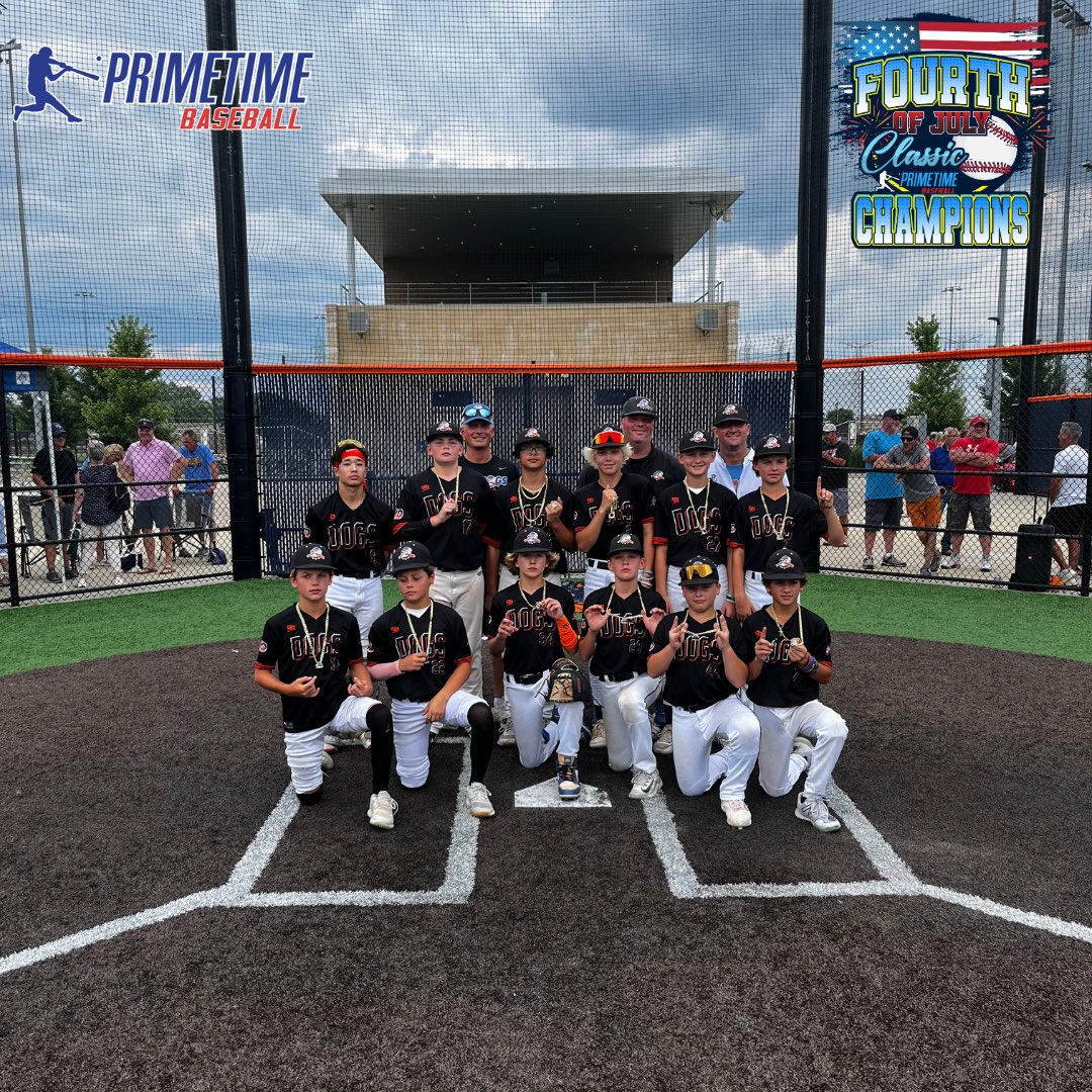 PrimetimeIL's tweet photo. 𝐏𝐫𝐢𝐦𝐞𝐭𝐢𝐦𝐞 𝐅𝐨𝐮𝐫𝐭𝐡 𝐨𝐟 𝐉𝐮𝐥𝐲 𝐂𝐥𝐚𝐬𝐬𝐢𝐜

12u Champions - Hit Dogs Illinois Georgas https://t.co/yChowRx6MC