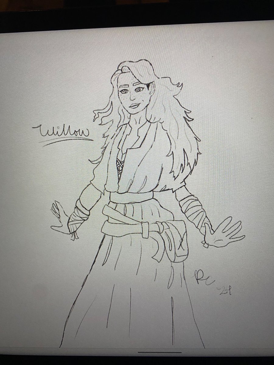 Plutothebestest's tweet photo. Quick sketch of Willow from TPK https://t.co/JIKxZb58Wl