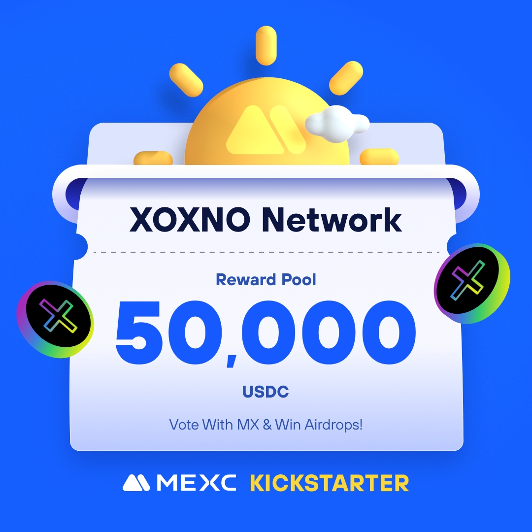 MEXC's tweet photo. .@XoxnoNetwork, a project that aims to build an all-in-one platform accessible to non-crypto native users, is coming to #MEXCKickstarter 🚀 

🗳Vote with $MX to share massive airdrops 
📈 $XOXNO/USDT Trading: 2024-07-09 14:00 (UTC)  

Details: https://t.co/ZpkmC9LTna https://t.co/tSFWCNBk9K