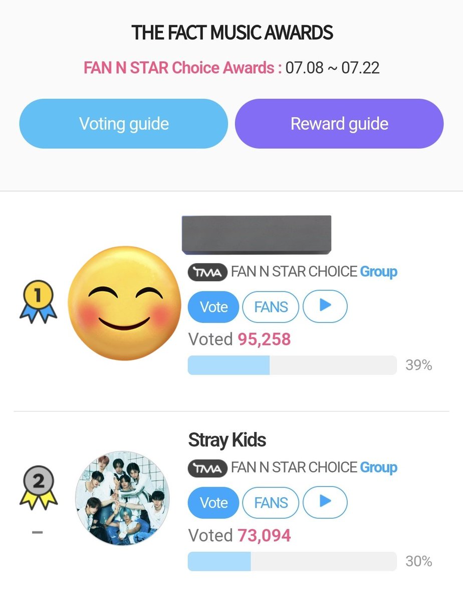 hanIogys's tweet image. ‼️ SKZ FOR 2024 CHOICE GROUP ON FANNSTAR ‼️

Stay round 1 udah dimulai yukk vote skz di fannstar, kita borong pialanyaa! di round 1 vote pake 🌟, di final round tgl 5 agustus nanti pake 🎟️ berdasar tier!

⏰: 8 - 22 JULY
📢: naikin tier G+POINT untuk FINAL ROUND