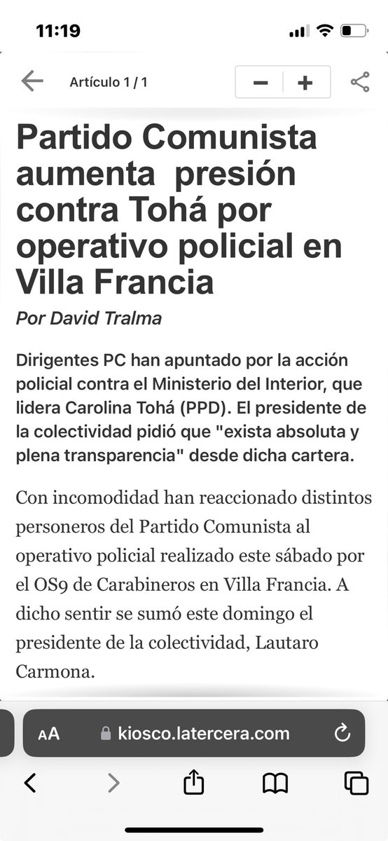 jschaulsohn's tweet photo. Increíble que el PC le reclame al gob por procedimientos policiales ordenados por el ministerio público. Chile no es Cuba! https://t.co/LQaAVjRcg0