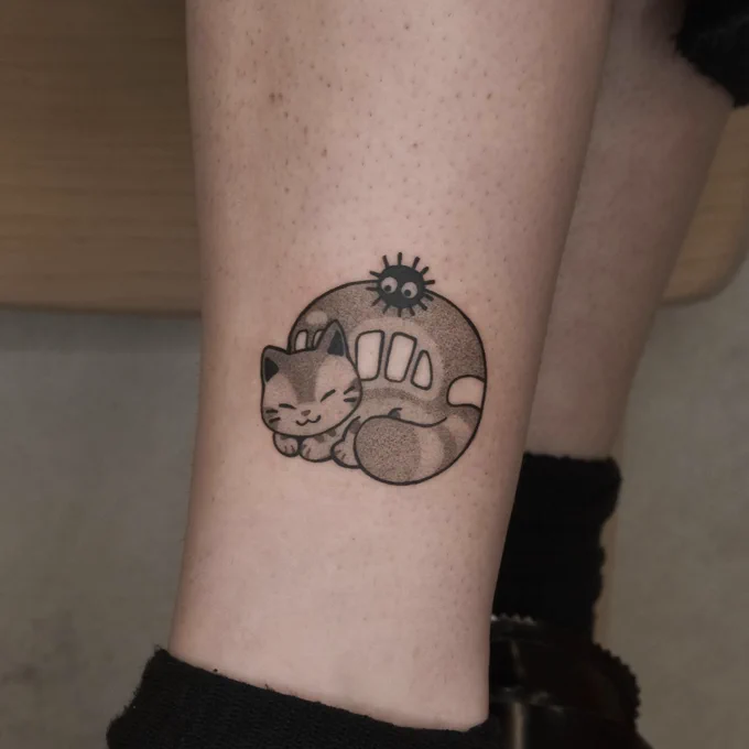 custom sleepy cat bus tattoo for cece  books open for august! 