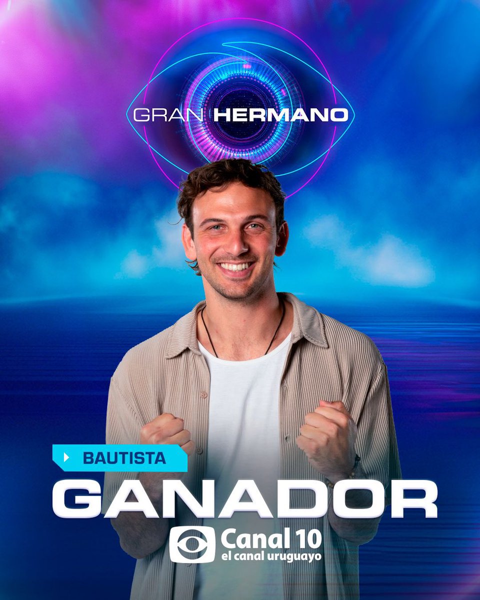 canal10uruguay's tweet photo. ¡Bauti se consagra como el gran ganador de #GranHermano! 🏆💚💥 ¡Es el primer uruguayo que consigue este título en Argentina! 🇺🇾🙌🥳

#GHEnEl10 https://t.co/QkUcBMBGiJ