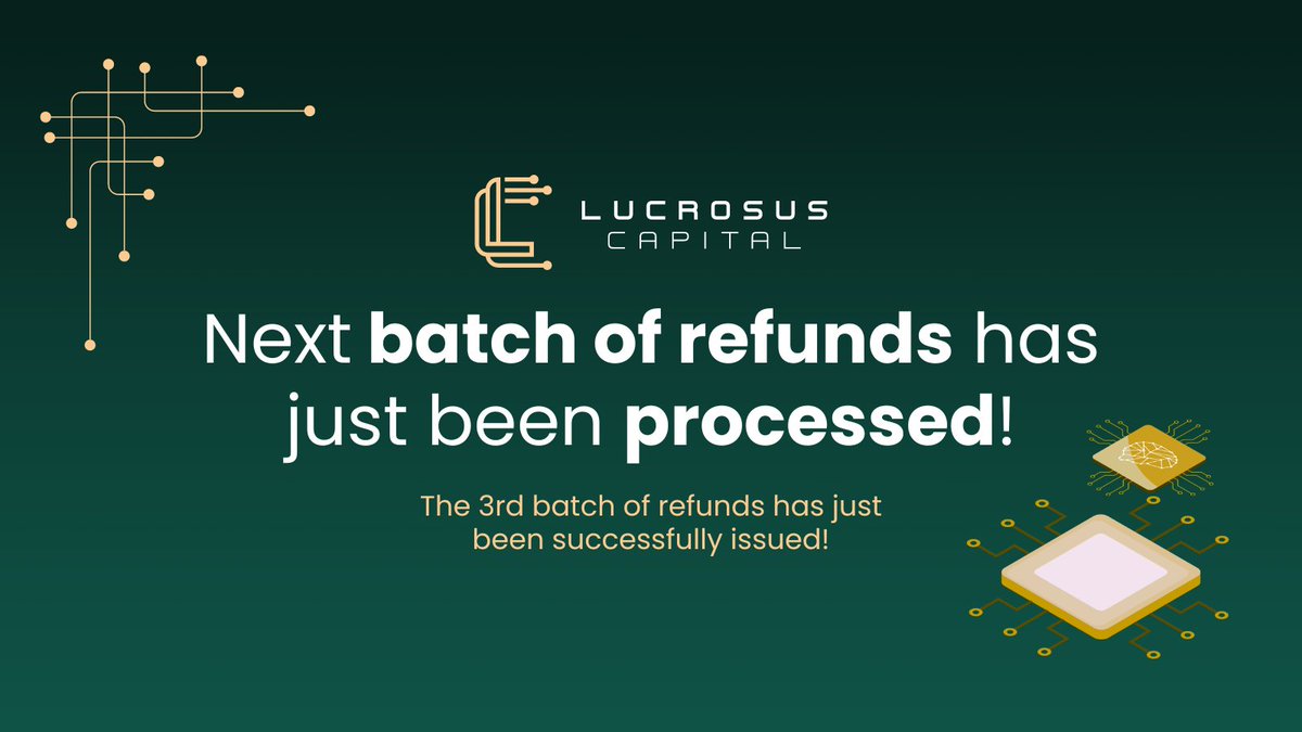 📣 The 3rd batch of refunds has already been processed! 🌐

✅ Today, we successfully issued the third batch of refunds! According to the terms and conditions, there is one last batch left scheduled for August 8th.

*We remind you that the "first come, first served" rule applies
