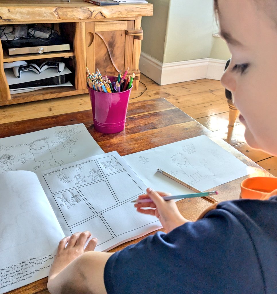 First thing Peapod said this morning* - "I love books! And comics! Shall we make a comic - do you want to be in my comic club?"

Yes. Yes I do.

*OK, the actual first thing he said was "do you know how to do air-jitsu?" but after that...!