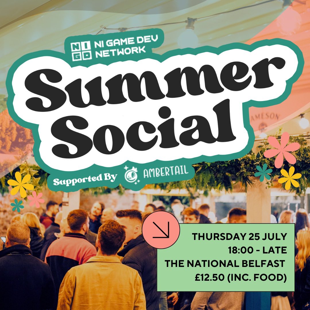 ☀️ NIGDN Summer Social ☀️

Join us for a laid-back Summer Soirée as we swap demos for an evening of fun, delicious food, and refreshing drinks!

📅 Thurs 25 July, 6PM - Late
📍 The National Belfast 
🎟️ £12.50 (includes food!)

Full info &amp; get tickets👇
🔗 lu.ma/52se9z6y