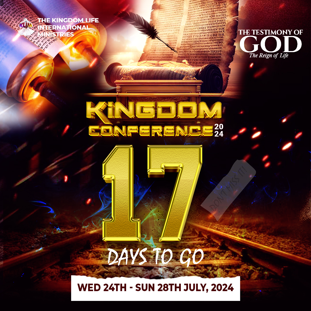 TheKlimNg's tweet photo. #KCON24
#17DAYS2GO
The theme for this year's KCON is 'The testimony of God: The reign of LIFE'. It's a clarion call & solemn assembly for all who identify with CHRIST. You'd get to learn more about The Lordship of Christ.
We are exactly 17days away from Kingdom Conference! https://t.co/ySz98iAxwl