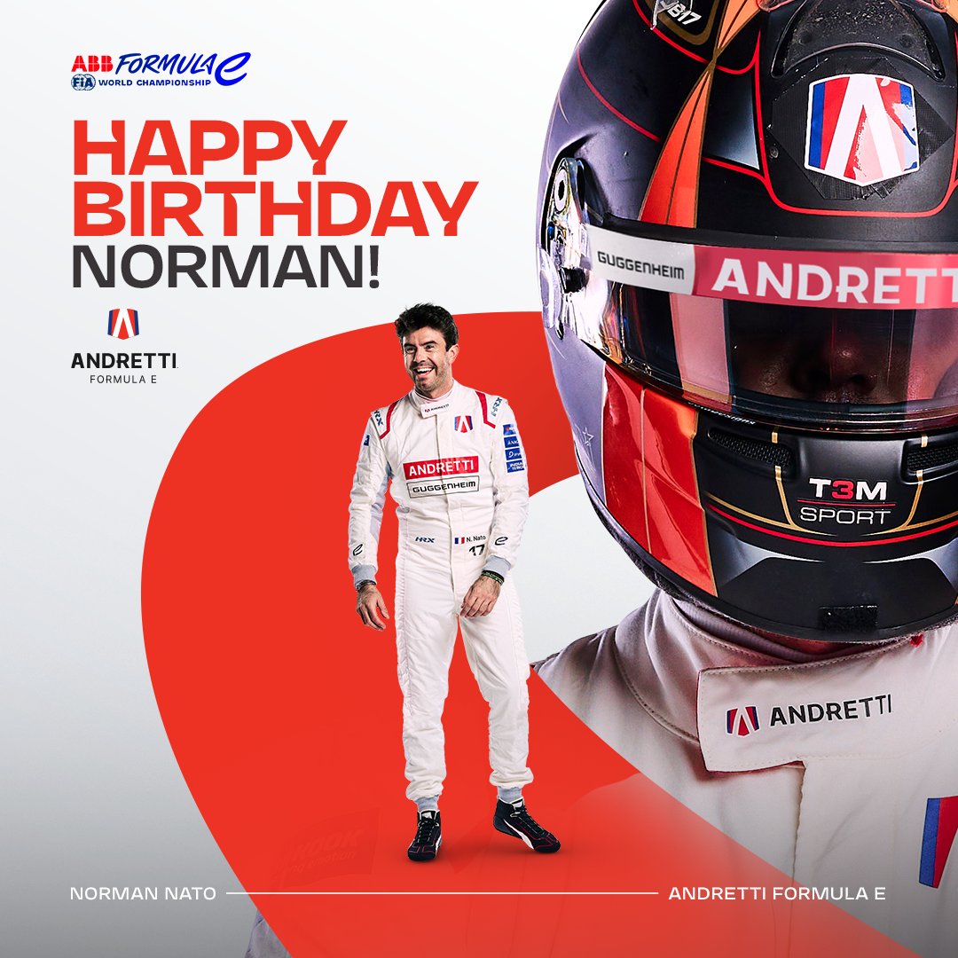3️⃣2️⃣🎂

Happy birthday, <a href="/NatoNorman/">Norman Nato</a>! The <a href="/AndrettiFE/">Andretti Formula E</a> driver turns 32 today 😍