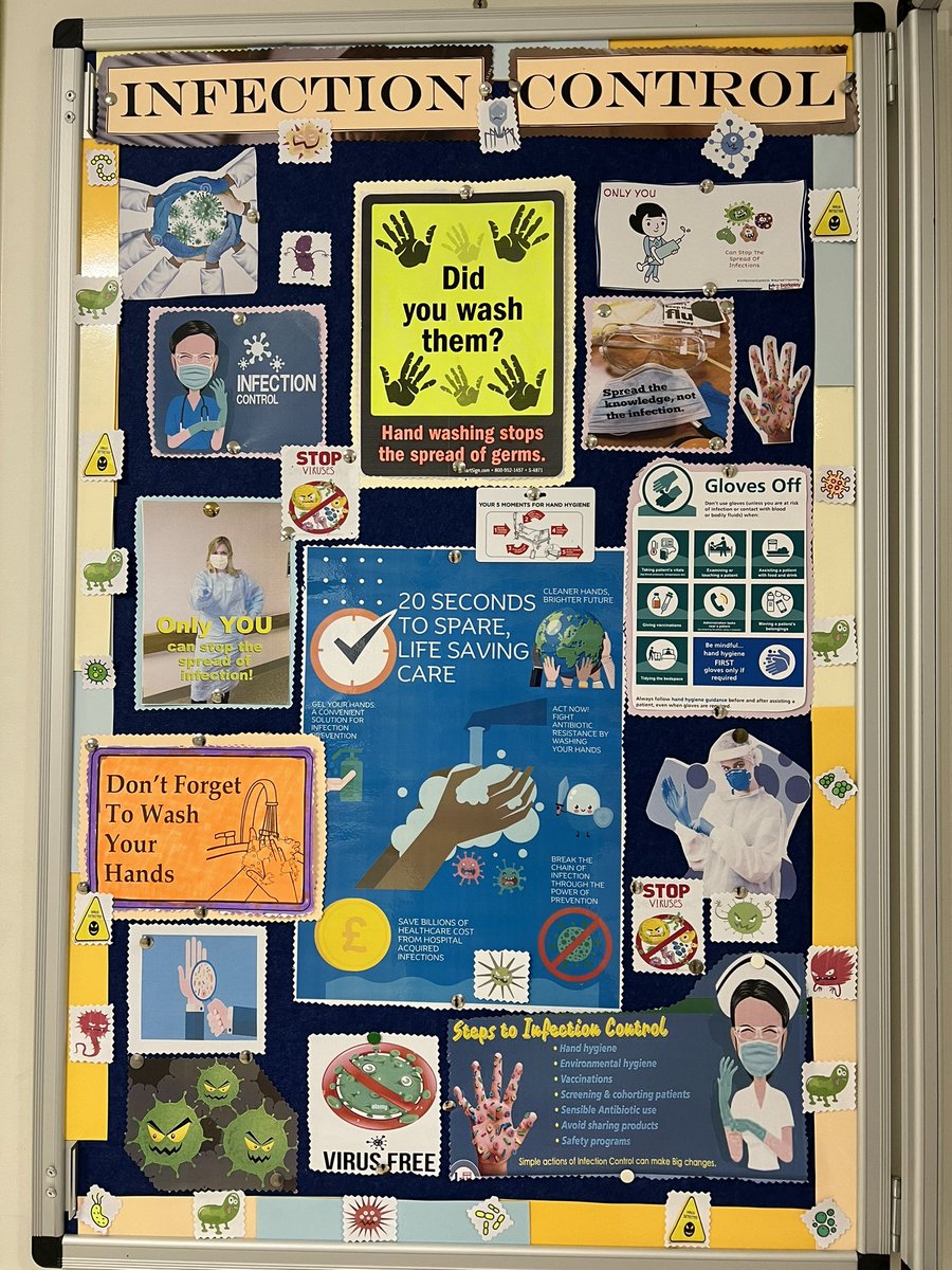 New IPC board is up! 🦠🧴🫧

Thank you and well done to IPC links Paulyn and Marlina ☺️ <a href="/ipc_uclh/">IPC_uclh 💙</a> <a href="/sheralynkaye/">Shy</a> <a href="/lindaflynn51/">linda flynn 💙</a> <a href="/QSNeurosurgery/">Queen Square Neurosurgery</a>