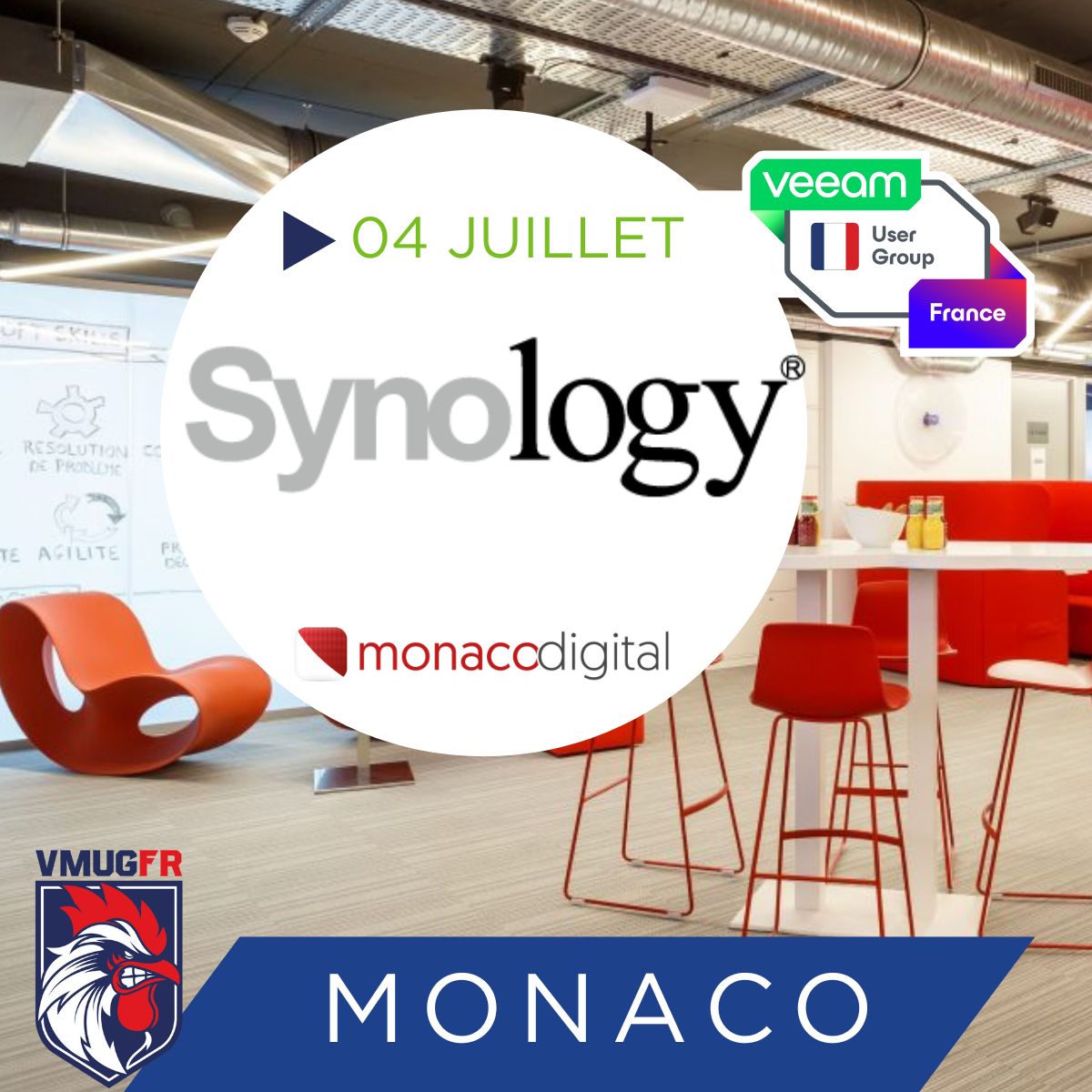 🎉 What an incredible meetup! 🎉

The first-ever joint #VMUG and #VUG community meetup took place on July 4th in beautiful #monaco ! 🏝️✨ With a packed agenda and amazing prizes up for grabs, it was a day to remember! 
A huge shoutout to our sponsor <a href="/Synology/">Synology Inc.</a> 🚀