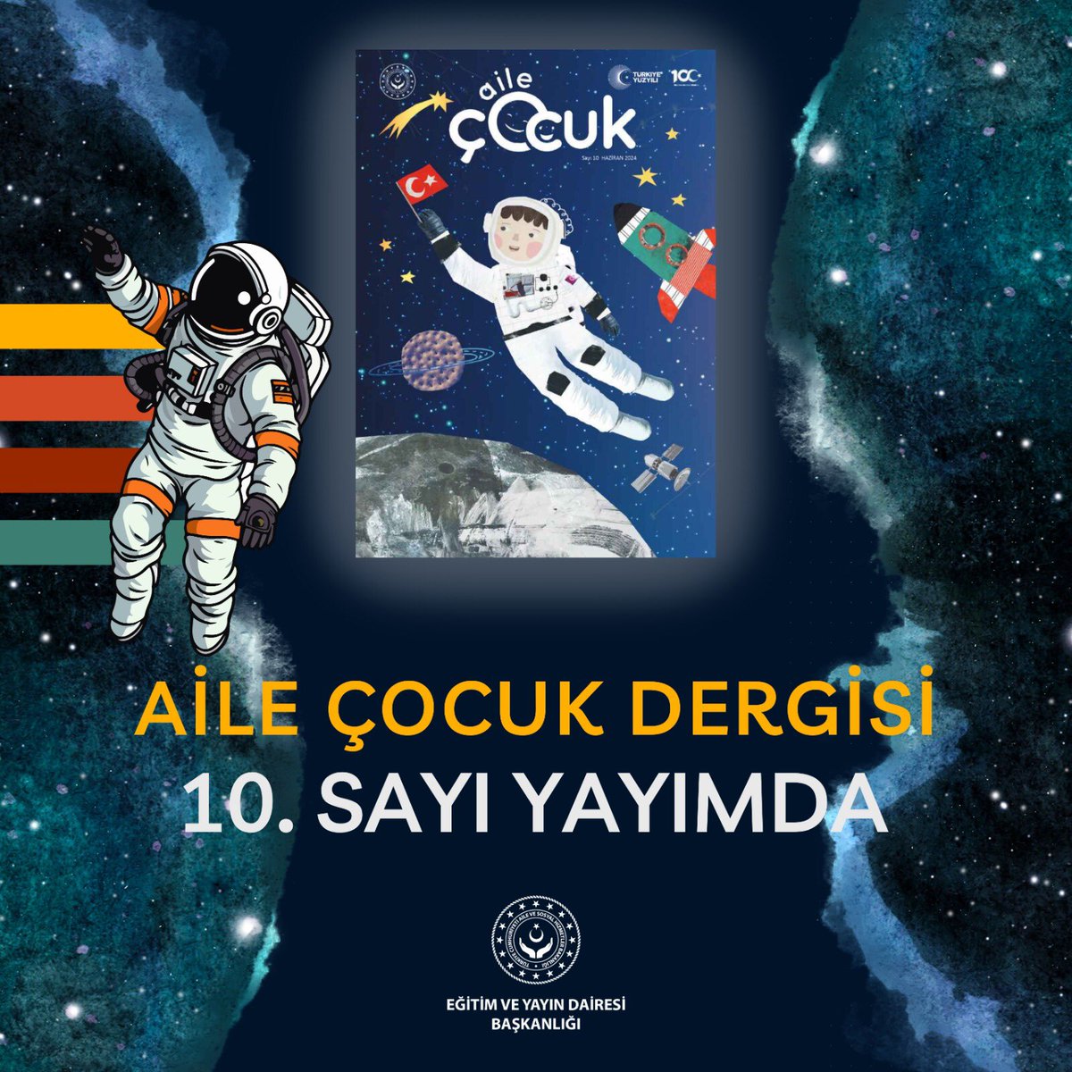 Arkadaşlar, dergimizin 10. sayısı yayımlandı.

Birbirinden eğlenceli içerikleriyle yeni sayımız bir tık uzağınızda.☺️

Dergimizin 10. sayısını okumak için hemen linke tıklayın.👇
ailecocuk.aile.gov.tr

#ailecocukokuyorum