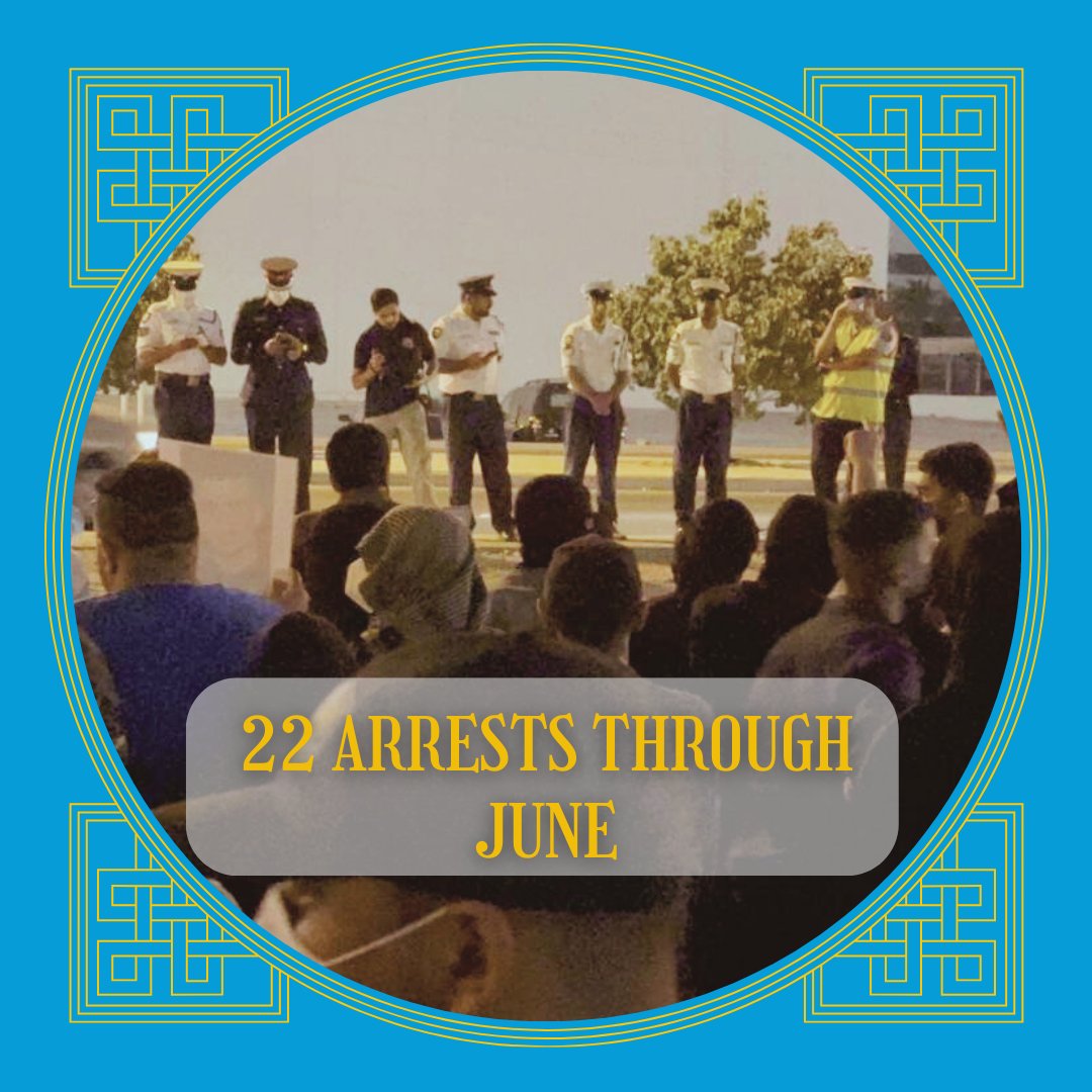 gulfidhr's tweet image. ⏺️ #Bahrain: 22 Arrests Were Recorded during June

For more, visit our monthly newsletter #Issue44
gidhr.org/?p=6444

#HRGULF