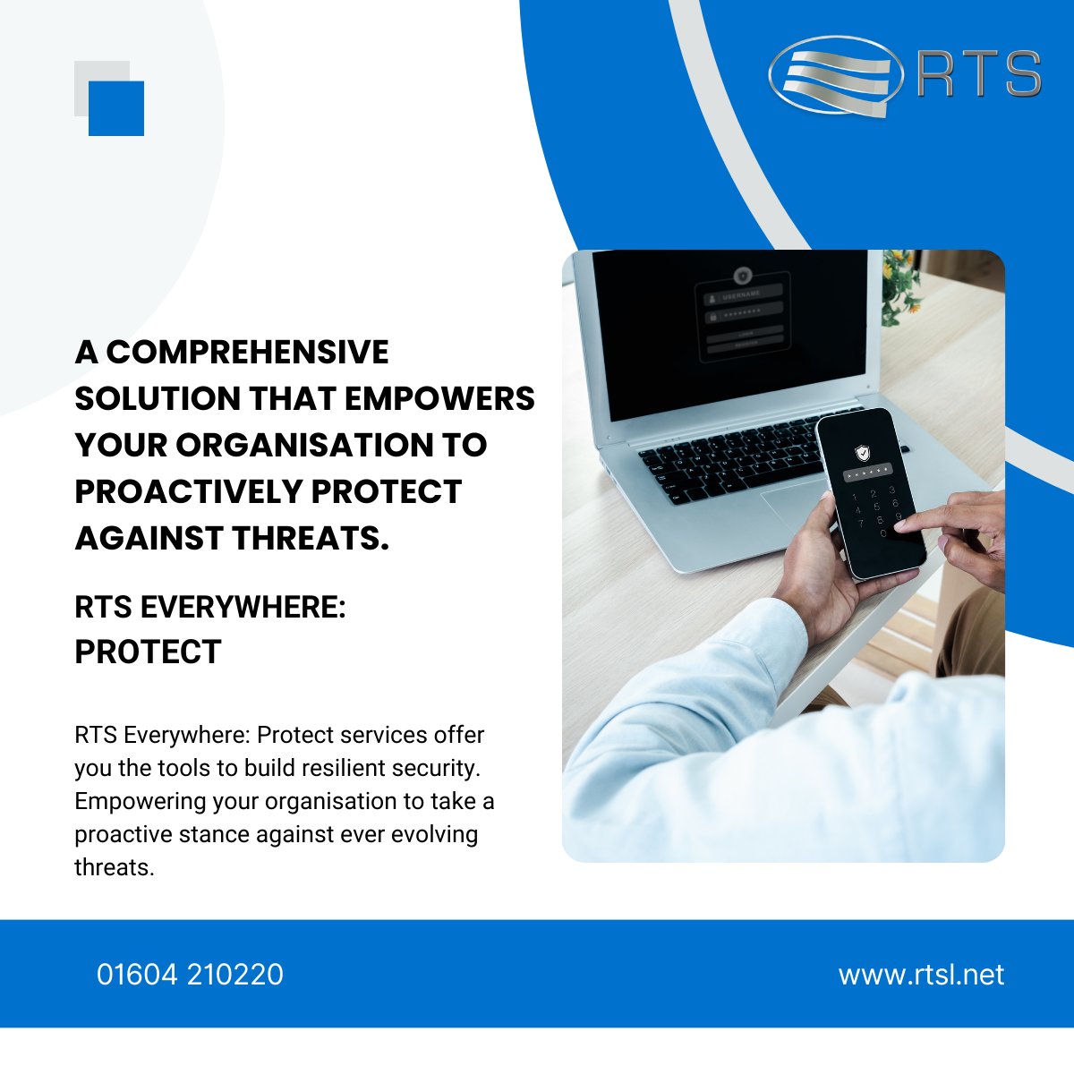 RTS Everywhere: Protect is here to redefine your security. 

Protect has the tools at your disposal to take action against the cybersecurity threats that loom large.

Find out more:
rtsl.net/rts-everywhere…

#BusinessSuccess