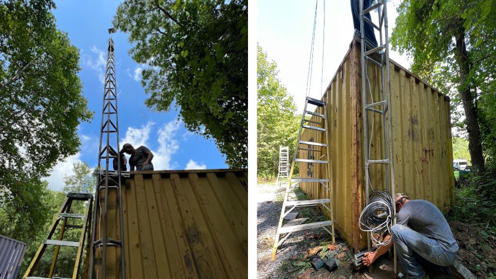See how our customer mounted a 50ft radio tower to a shipping container to improve internet and cell signal in a remote valley.

Step by step photos included 📷

Read the case study 🔗👉🏼 buff.ly/3VVjZD8

#dominoclamps #shippingcontainer #radiotower