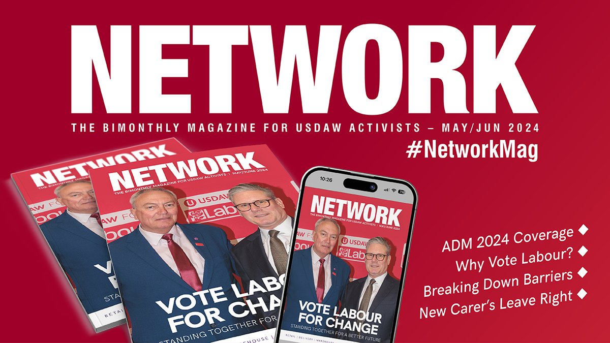 UsdawUnion's tweet photo. #NetworkMag takes a look back at some of the action from #Usdaw24 https://t.co/iK1jqPMh5q https://t.co/8xeour3GrO
