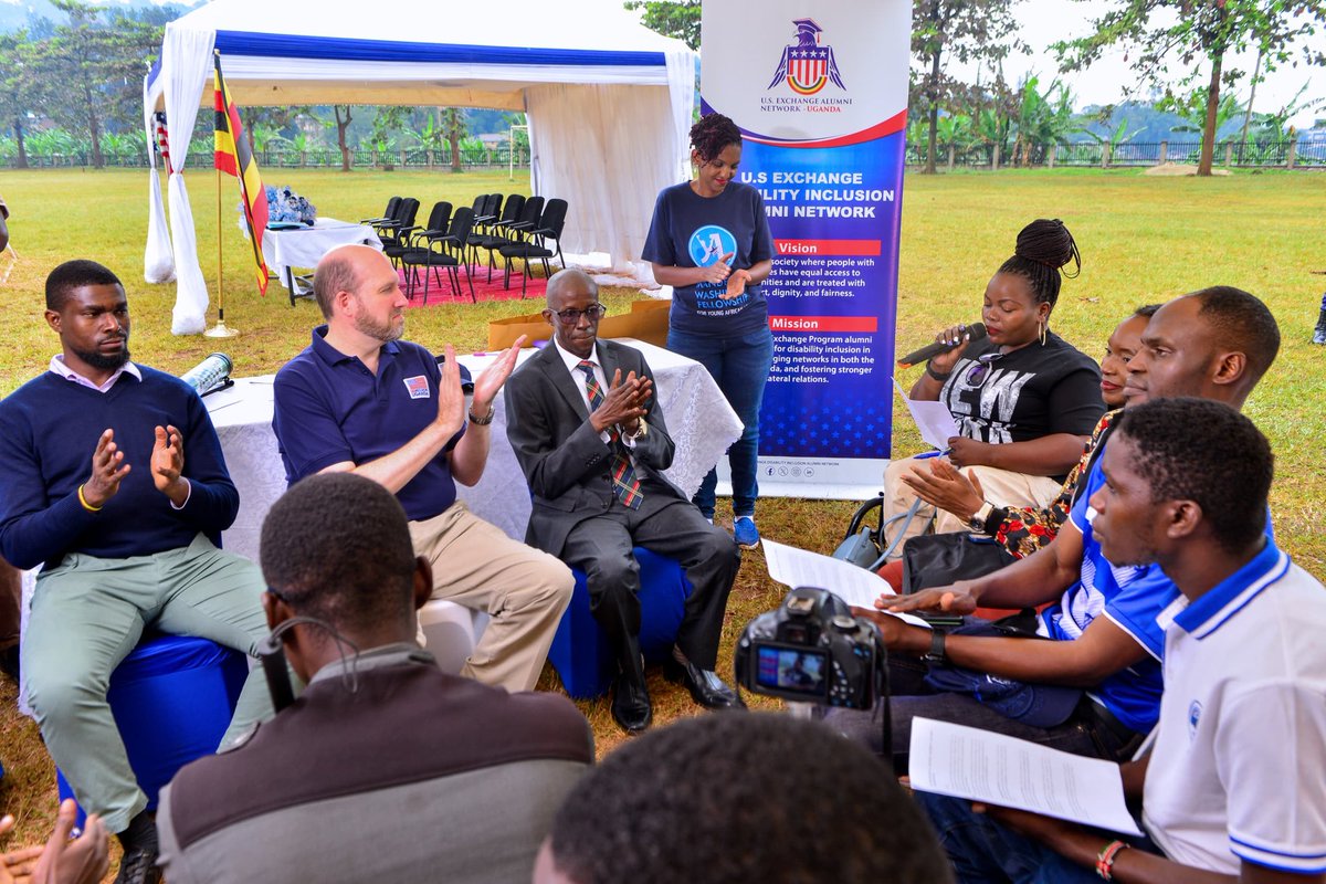 U.S. Ambassador William W. Popp attended a blind football match during the official launch of Blind football.
celebrating inclusivity in sports!
Thanks to the U.S. Exchange Disability Inclusion Alumni Network – Uganda for promoting disability-inclusive development