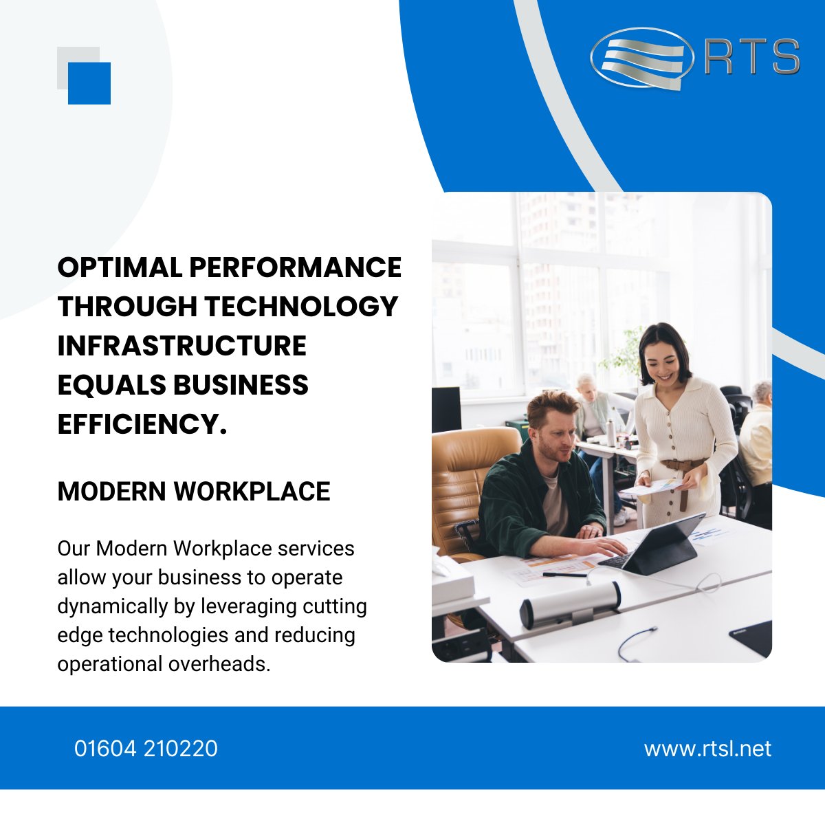 RTS Modern Workplace is a transformative approach to the traditional office environment, leveraging the power of Microsoft 365 to create a fully managed desktop experience to provide a platform to boost productivity.

Find out more:
rtsl.net/modern-workpla…

#BusinessSuccess
