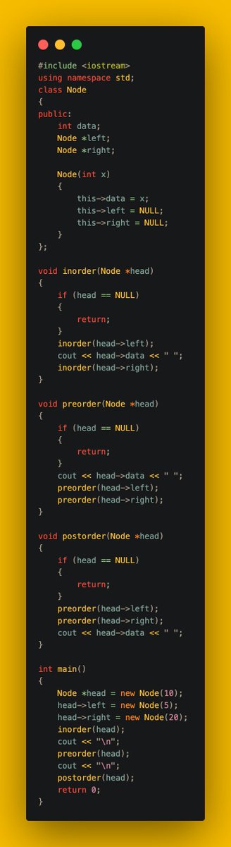 gincode18's tweet image. 🚀 Day 29 of #100DaysOfCode!

🌳 Delved into binary tree problems:
🔄 Implemented Inorder, Preorder, and Postorder Traversal.
📏 Calculated the Height of a Binary Tree.
📏 Printed Nodes at K Distance.
🔢 Completed Level Order Traversal.

Tree traversal skills 💪 #coding #DSA