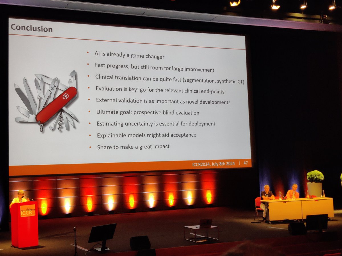 Eliana Vasquez O π¨π΄π³π±π¬π§ (@elivaos) on Twitter photo <a href="/IreneBuvat/">IrΓ¨ne Buvat</a> started #ICCR2024 with a great talk:
Are we ready to bring AI/radiomics into clinic? Many challenges ahead: biases, training, task-specific assessment (beyond generic metrics), external validation, sharing, etc.
Also, be careful with claims!
An amazing start! <a href="/IreneBuvat/">Irène Buvat</a> started #ICCR2024 with a great talk:
Are we ready to bring AI/radiomics into clinic? Many challenges ahead: biases, training, task-specific assessment (beyond generic metrics), external validation, sharing, etc.
Also, be careful with claims!
An amazing start!