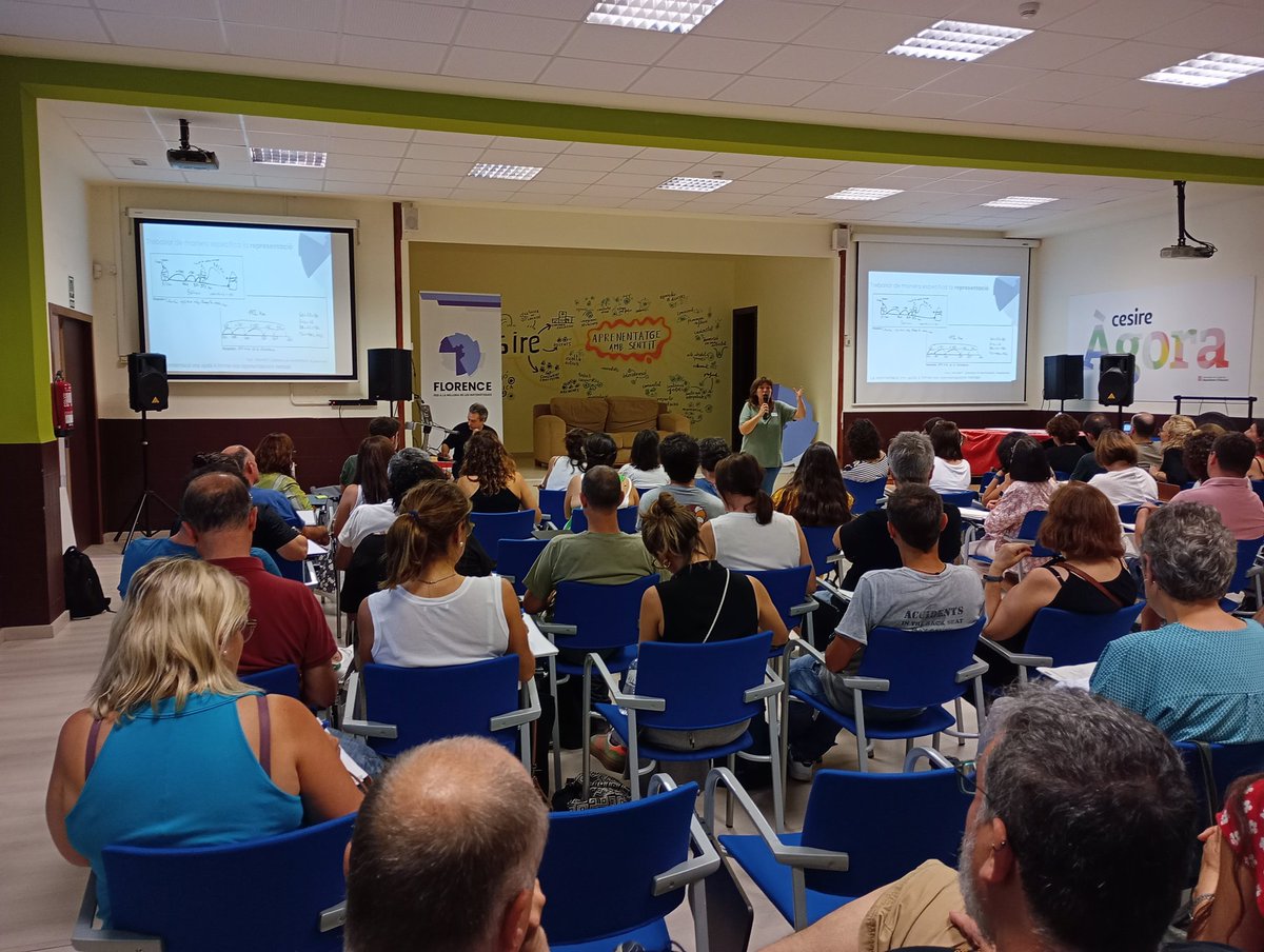 submariblau's tweet photo. Comencem engrescats la setmana de formació a formadores de #matemàtiques al @cesirecat dins el #ProgramaFlorence : un munt de gent de tot Catalunya amb empenta i moltes ganes! 🚀
#matxat @matesAbeam https://t.co/oTdjilyCBb