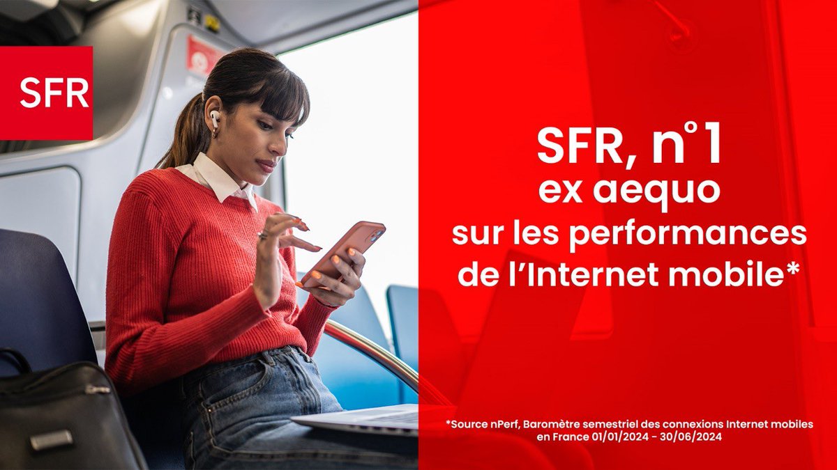 #SFR, 1er ex aequo sur les performances de l’Internet mobile 

👉 Les abonnés SFR ont bénéficié des débits les plus élevés au cours de ce semestre

👉 SFR renforce sa couverture dans les gares en France et en Île-de-France

alticefrance.com/sites/default/…