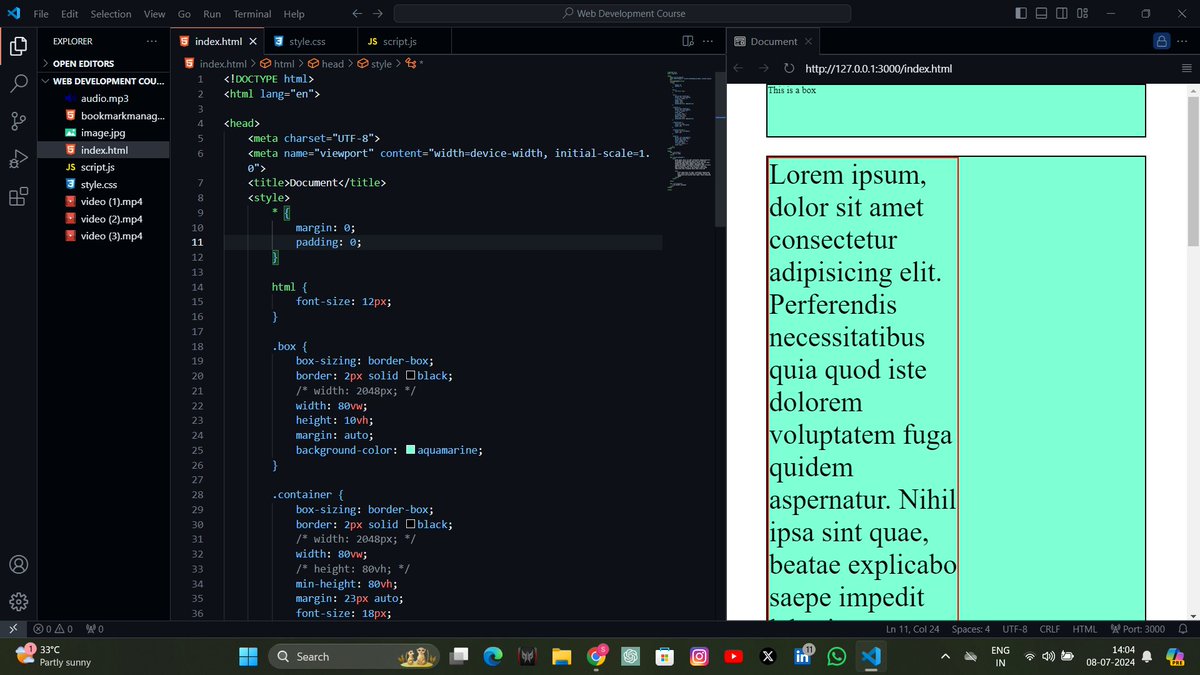 Sourabh_yadv's tweet image. Hey coders! 🖥️
Day 8 of #LearningWebDev focused on mastering CSS specificity, the cascade, and sizing units. 
I learned how CSS specificity and the cascade affect the application of styles, helping me manage conflicts and ensure the right styles are applied.
#WebDevelopment