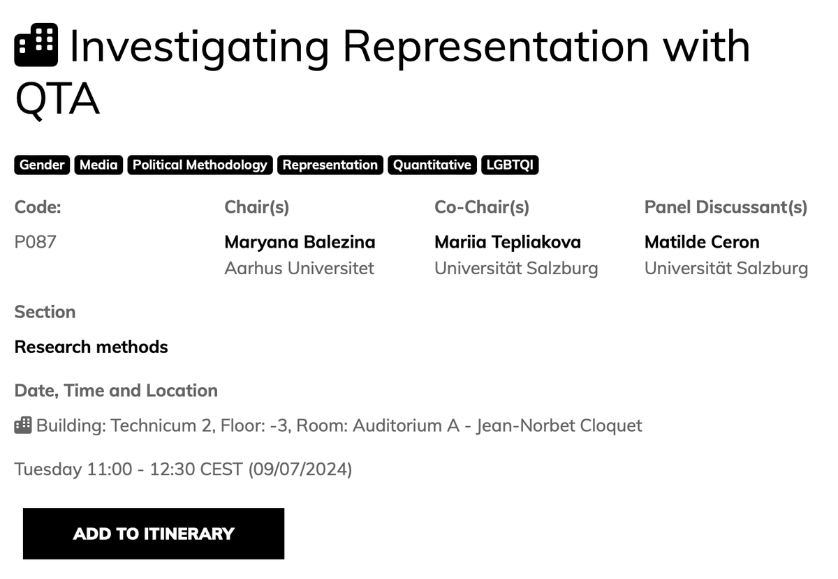 maria_tplk's tweet photo. 1️⃣ Investigating Representation with QTA
https://t.co/78UHvbkKtf
📍T2, Floor 3, Auditorium G

featuring @DariusRibbe, @ViviFabrien and Maryana's papers on representative claims of minorities in different parliaments

discussed by dear @matildecer https://t.co/Qc7hy1a4Ot