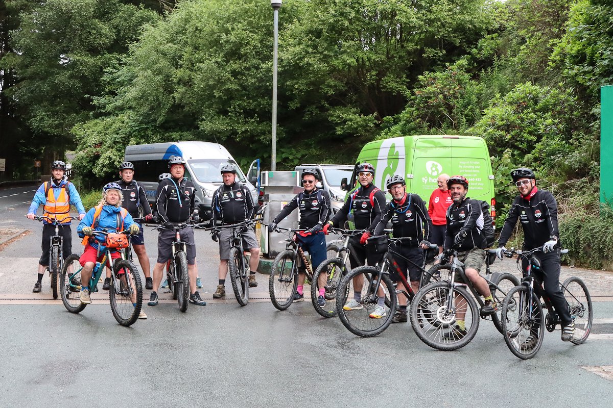 5in55's tweet photo. Day 3 Stage 1 of the #bikeboatboot for @tyhafan &amp; a 6:30am start in the rain cycling from Ponterwyd to Cwmystwyth. 7.6 miles in 73 mins climbing 885 feet. The start of the toughest day. We had no idea was lay ahead.

Help us reach £60k by sponsoring us on https://t.co/woNFz6BLgP https://t.co/eUTx3I7KTZ