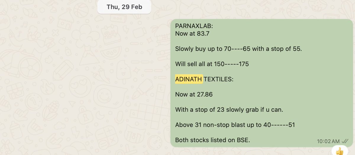 MaheshKh64's tweet photo. First, it was #PARNAXLAB 

Now see what happened to #ADINATH !!!

From 24 to 35+++

Patience is a must. https://t.co/UHwV3PPA5B