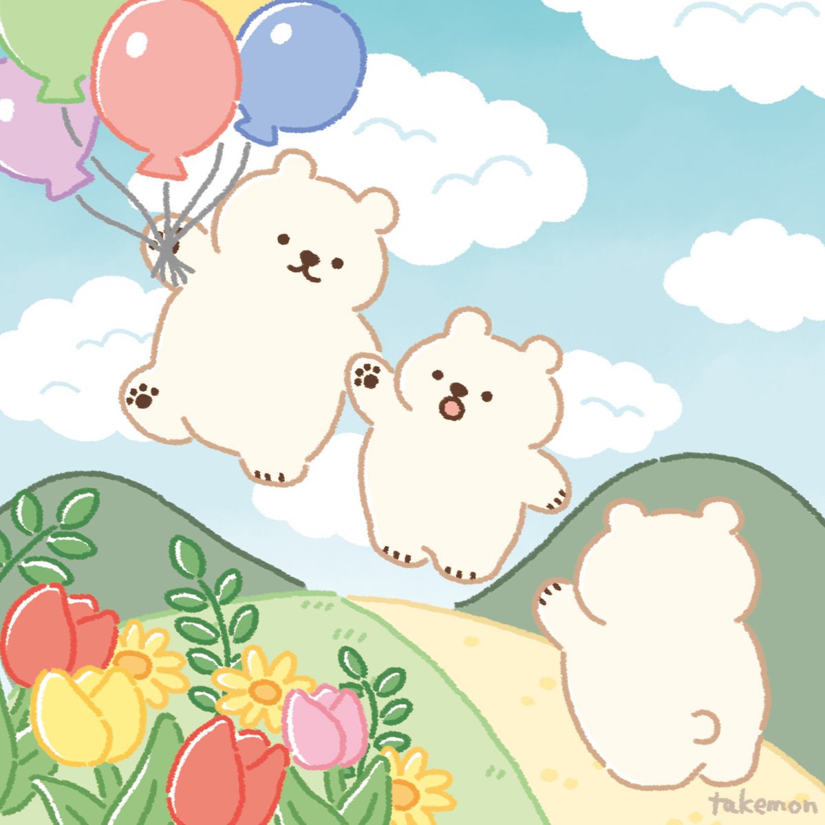 takemon4021's tweet image. #このタグを見た人は黙って熊をはる