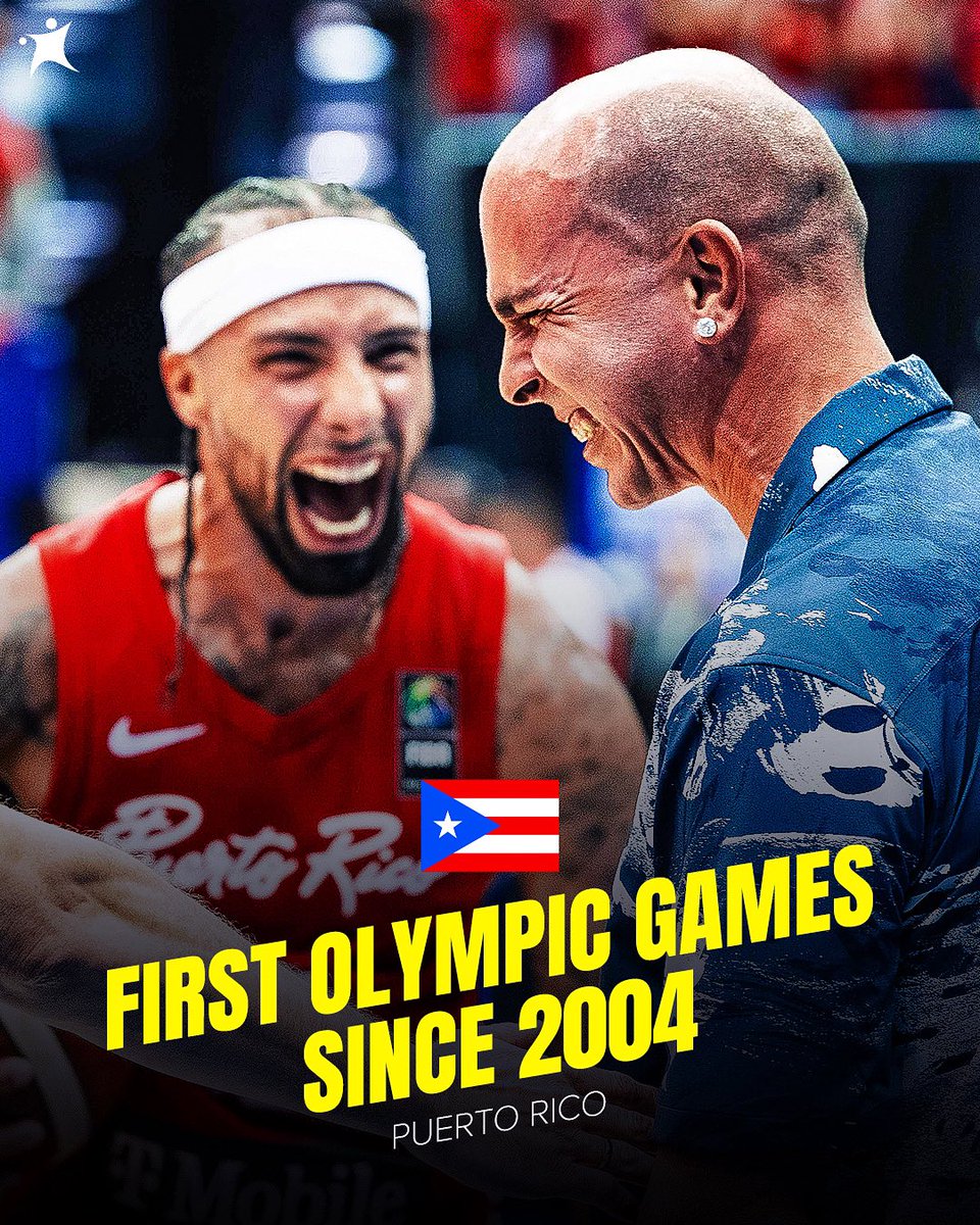 BasketNews_com's tweet photo. Puerto Rico returned to the Olympics after 2️⃣0️⃣ years  of waiting 🇵🇷💪 #FIBAOQT https://t.co/CuNSMKkpva