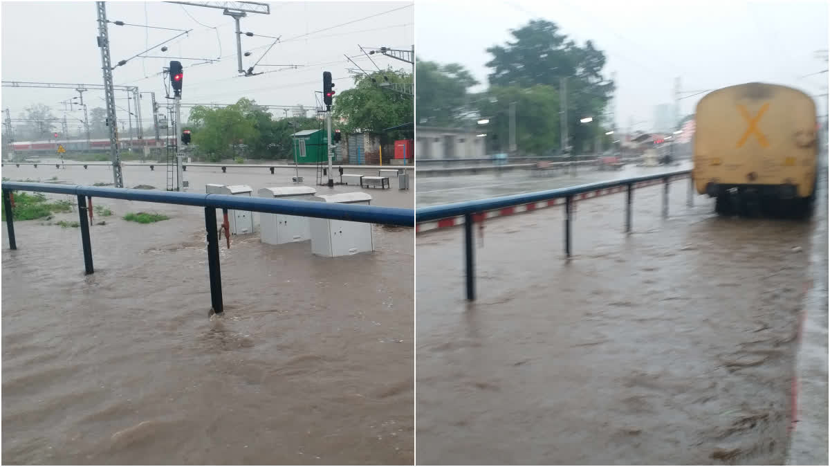 ETVBharatUK's tweet image. यात्रीगण ध्यान दें... भारी बारिश से लालकुआं में रेलवे ट्रैक डूबा, कई ट्रेनें कैंसिल, कई हुईं रीशेड्यूल, देखिए लिस्ट
#Lalkuanrailwaytraffic #LalkuanTrainUpdate #TrainRunningStatus #LalkuanRailwayTrack
खबर के लिए क्लिक करें etvbharat.com/hi/!bharat/rai…