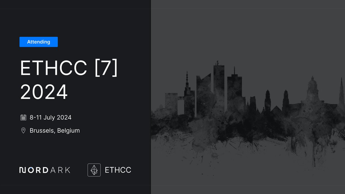 Nordark (@nordarkhq) on Twitter photo Nordark is heading to <a href="/EthCC/">EthCC - Ethereum Community Conference</a> in Brussels!
As always, if you see someone wearing our logo, feel free to approach and discuss anything crypto banking related.
Looking forward to meeting you all!
#ETHCC #Nordark Nordark is heading to <a href="/EthCC/">EthCC - Ethereum Community Conference</a> in Brussels!
As always, if you see someone wearing our logo, feel free to approach and discuss anything crypto banking related.
Looking forward to meeting you all!
#ETHCC #Nordark
