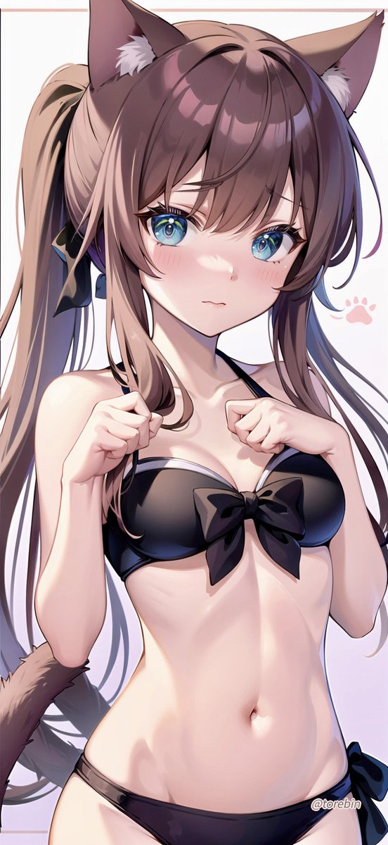 torebin's tweet image. 35℃の猛暑日なので夏制服と水着姿でニャンニャンしてもらう( ; ^꒪⌓꒪^ฅ) و

It&apos;s a scorching hot day at 35℃, so I&apos;ll have her meow meow in her summer uniform and swimsuit ( ; ^꒪⌓꒪^ฅ) و

AI+加筆🖌️
AI + Retouching🖌️
#AIイラスト
#AIart