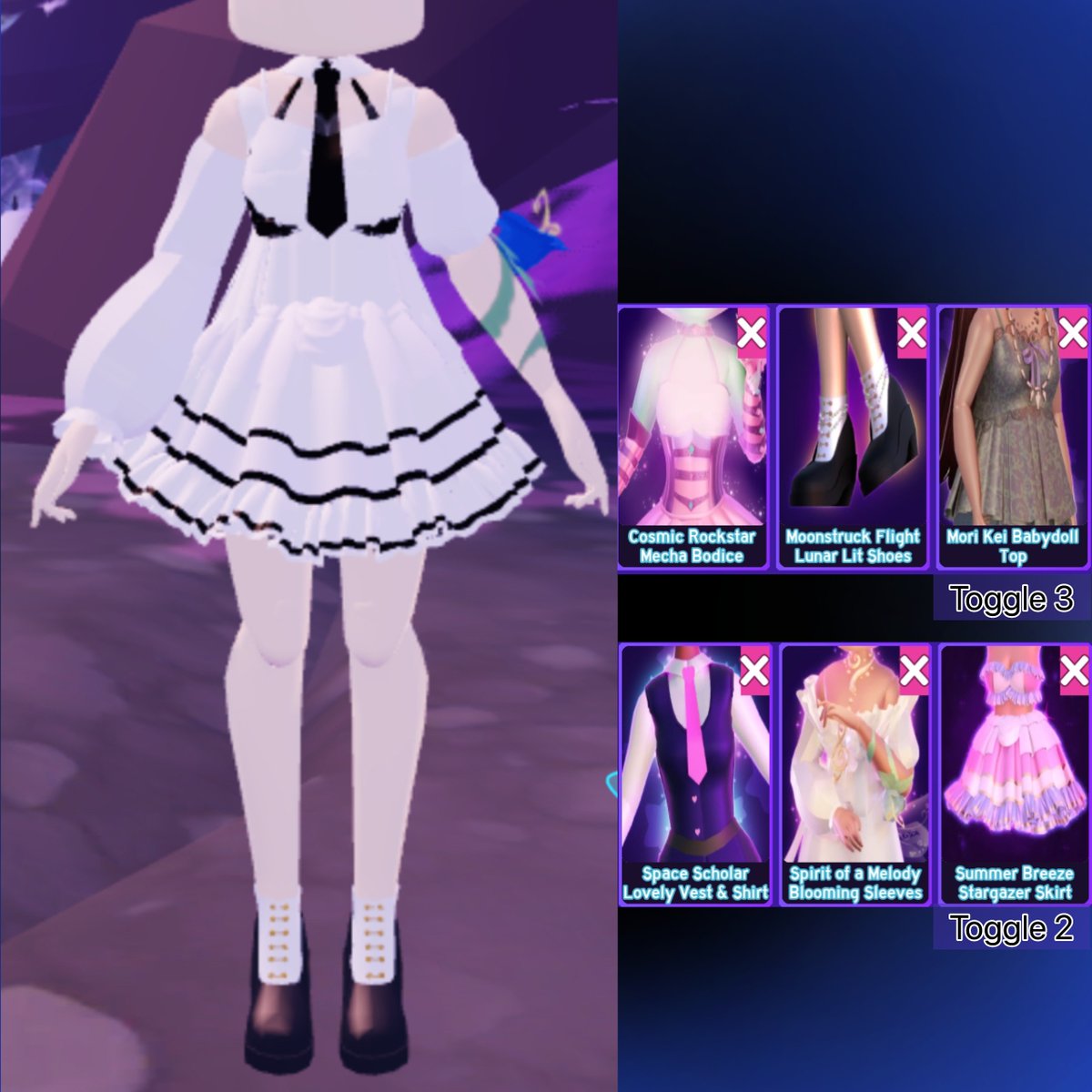 anonym0usk_'s tweet photo. Hello Astrals! Happy Sunday/Monday, here are the weekly outfit ideas for today! #AstroRenaissance https://t.co/3ECT6gKTDR