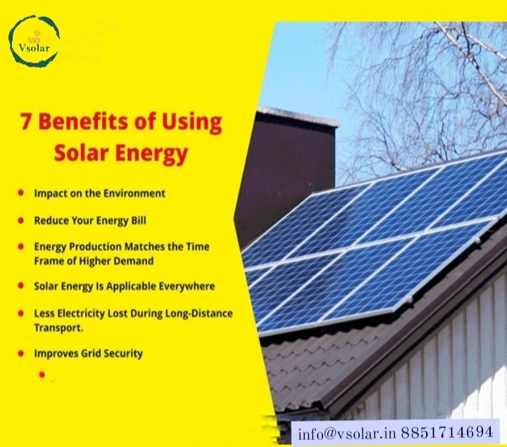 The energy we get from the sun is called solar energy.
info@vsolar.in 8851714694