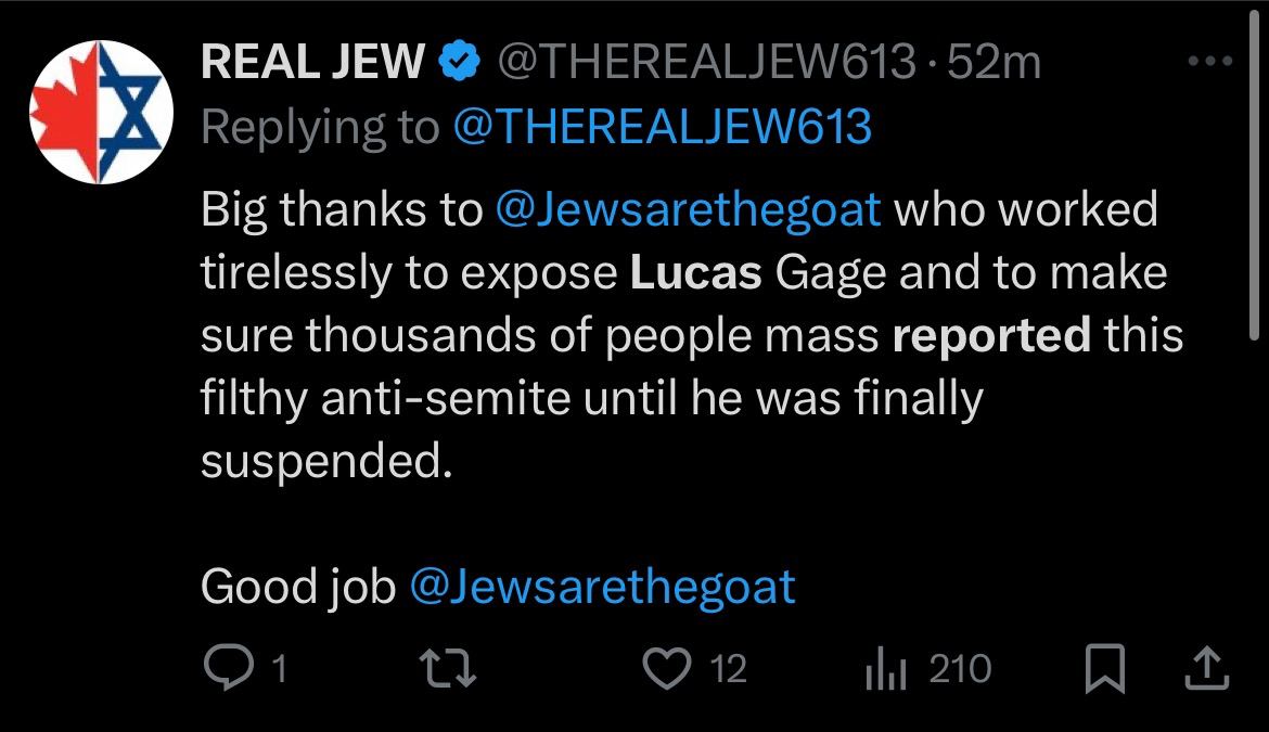 Dear @ElonMusk,

These accounts are admitting to a targeted harassment campaign against <a href="/Lucas_Gage_/">Lucas_Gage_</a>. 

<a href="/lindayaX/">Linda Yaccarino</a> @x @support @safety 

What if they're also involved in the 4 swattings over the last 3 days and other intimidations of Lucas &amp; his family?

Please look into this and