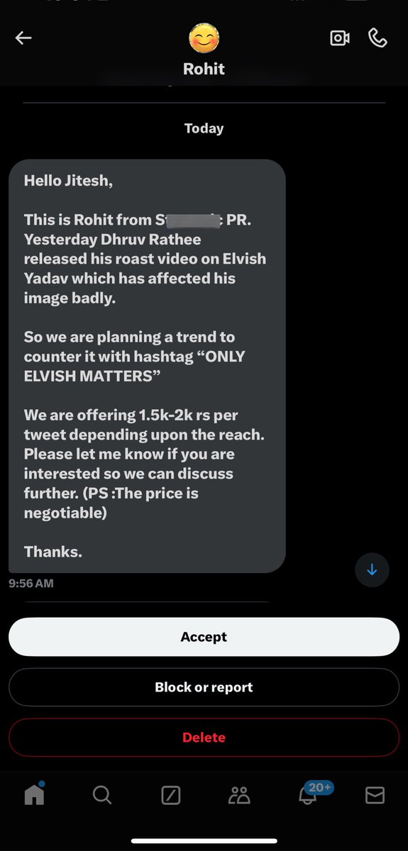 #DhruvRathee has hit them where it hurts the most. 🔥

His whole Propaganda to defame Dhruv has fallen into pieces.

Now #ElvishYadav is approaching people to do paid campaigns for the damage control

Counter maang raha tha enc*unter hi ho gaya💀

Paid Trend karta “Pakla” gaya 😭