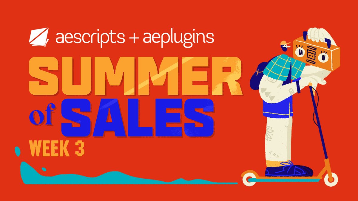 show_junk's tweet image. #aescripts のサマーセールweek3がはじまりました。

CuttanaNir2, Exte, Cuttana Illustrator, そして新作プラグインのWQ Proが25％オフです。

12日金曜まで　この機会にぜひとも！

aescripts.com/authors/s-z-0-…

#aftereffects